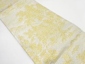 佐賀錦　屋敷風景模様織り出し　袋帯